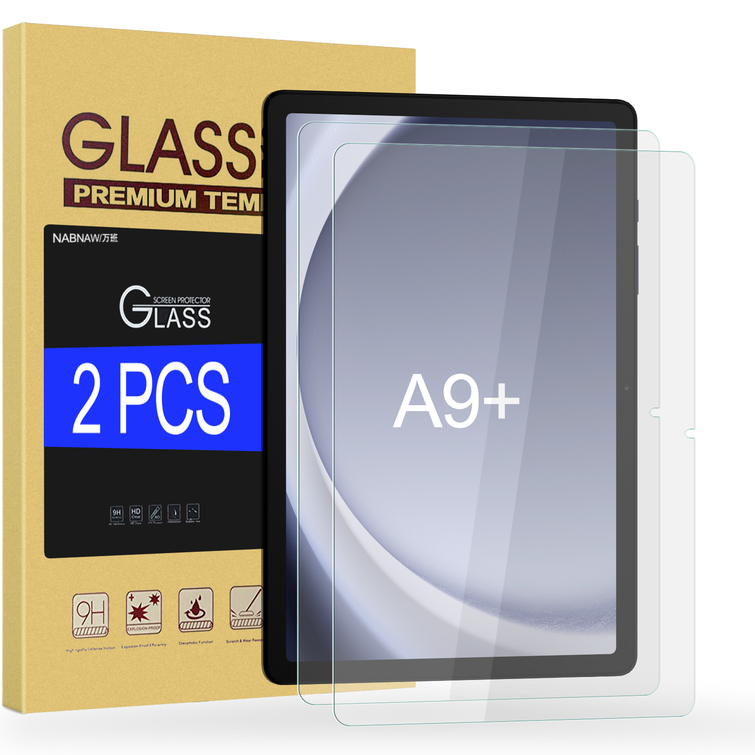 Galaxy Tablet Accessories - 2 قطع HD واقي للشاشة مقاوم