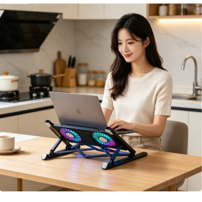 Cooling Stand Tablet - قاعدة تبريد جديدة قابلة للطي للابتوب،