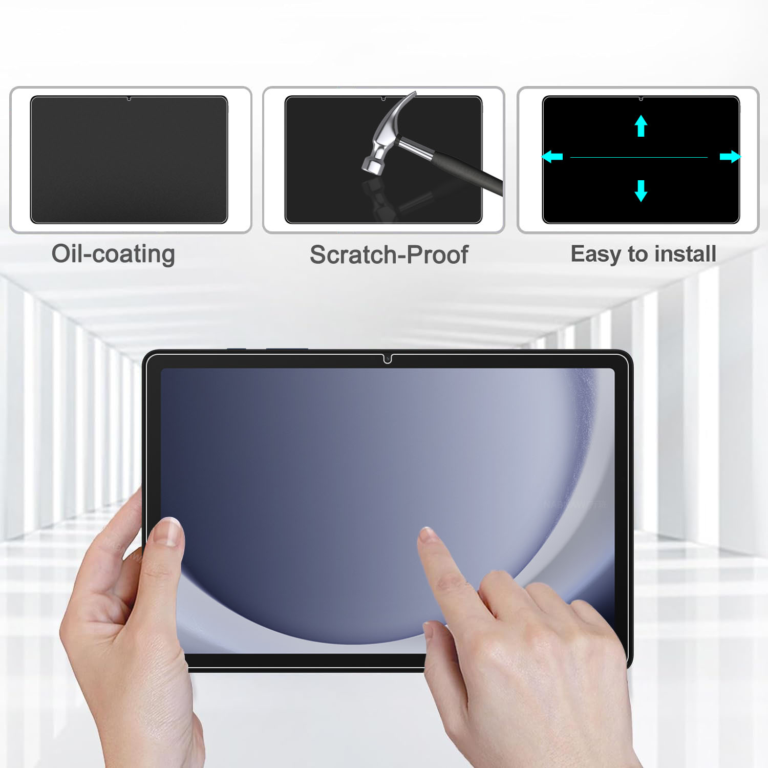 2 قطع HD واقي للشاشة مقاوم للخ - مراجعة Galaxy Tablet Accessories وسعره